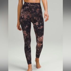 Lululemon Athletica Align Leggings 28" Diamond Dye Graphite Grey Pink Size 2